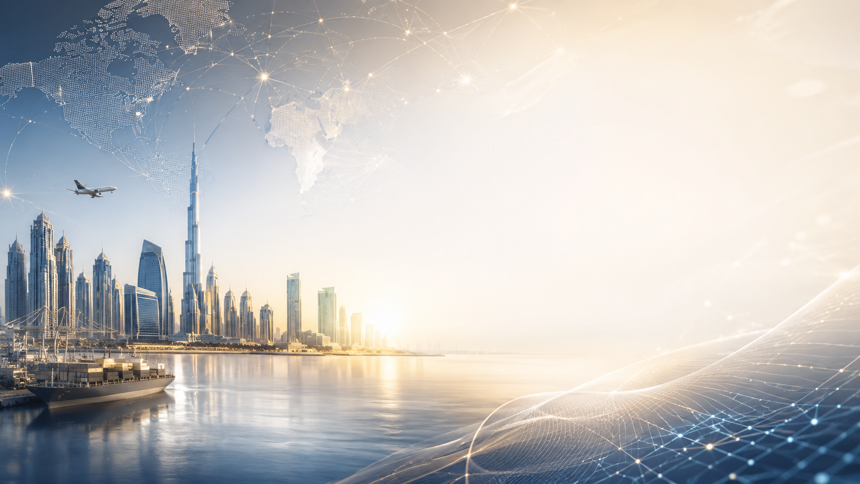 Milford Global Dubai trade and logistics hero background